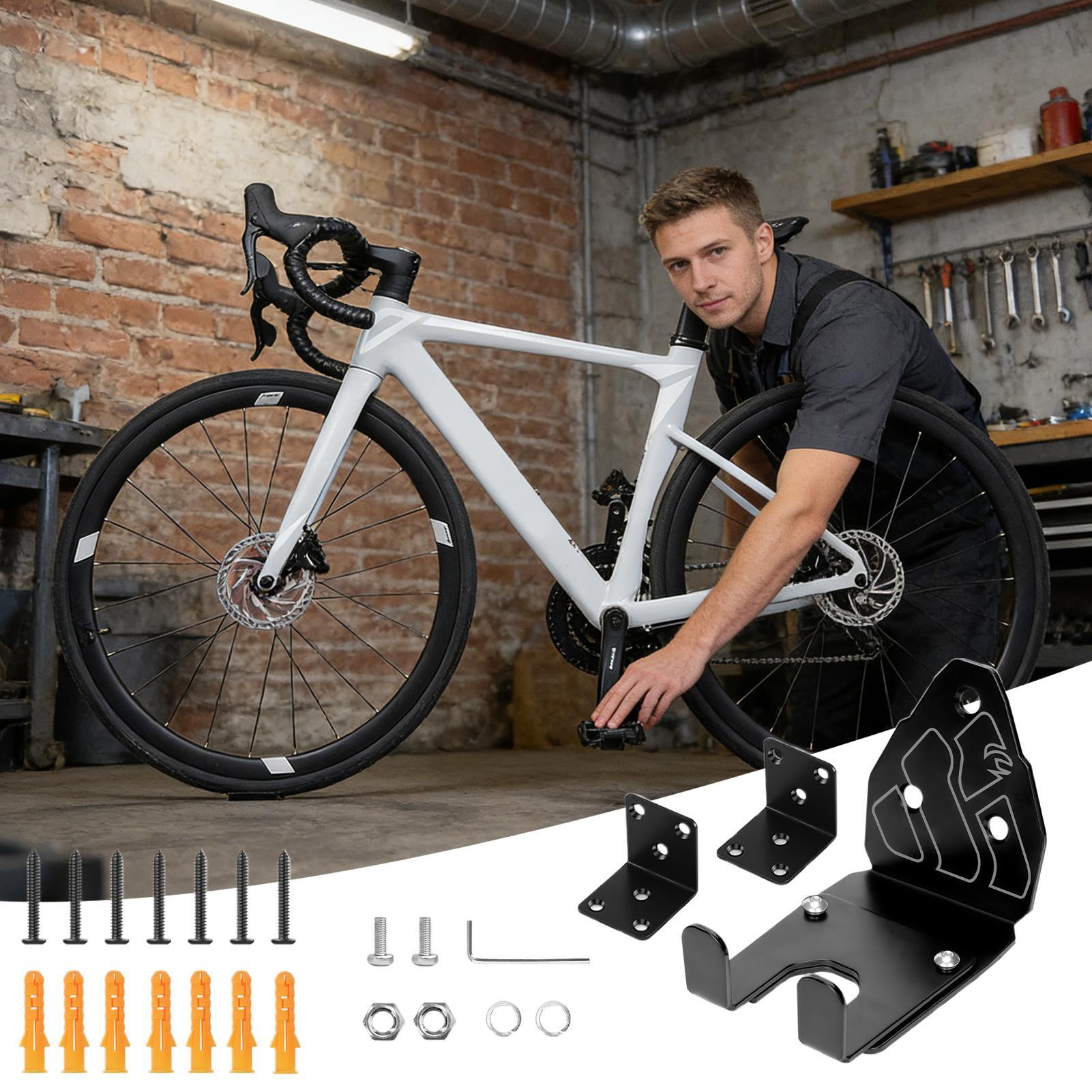 Mountain Biking Shop - Wall Bike Rack Adjustable Space-Saving Bicycle