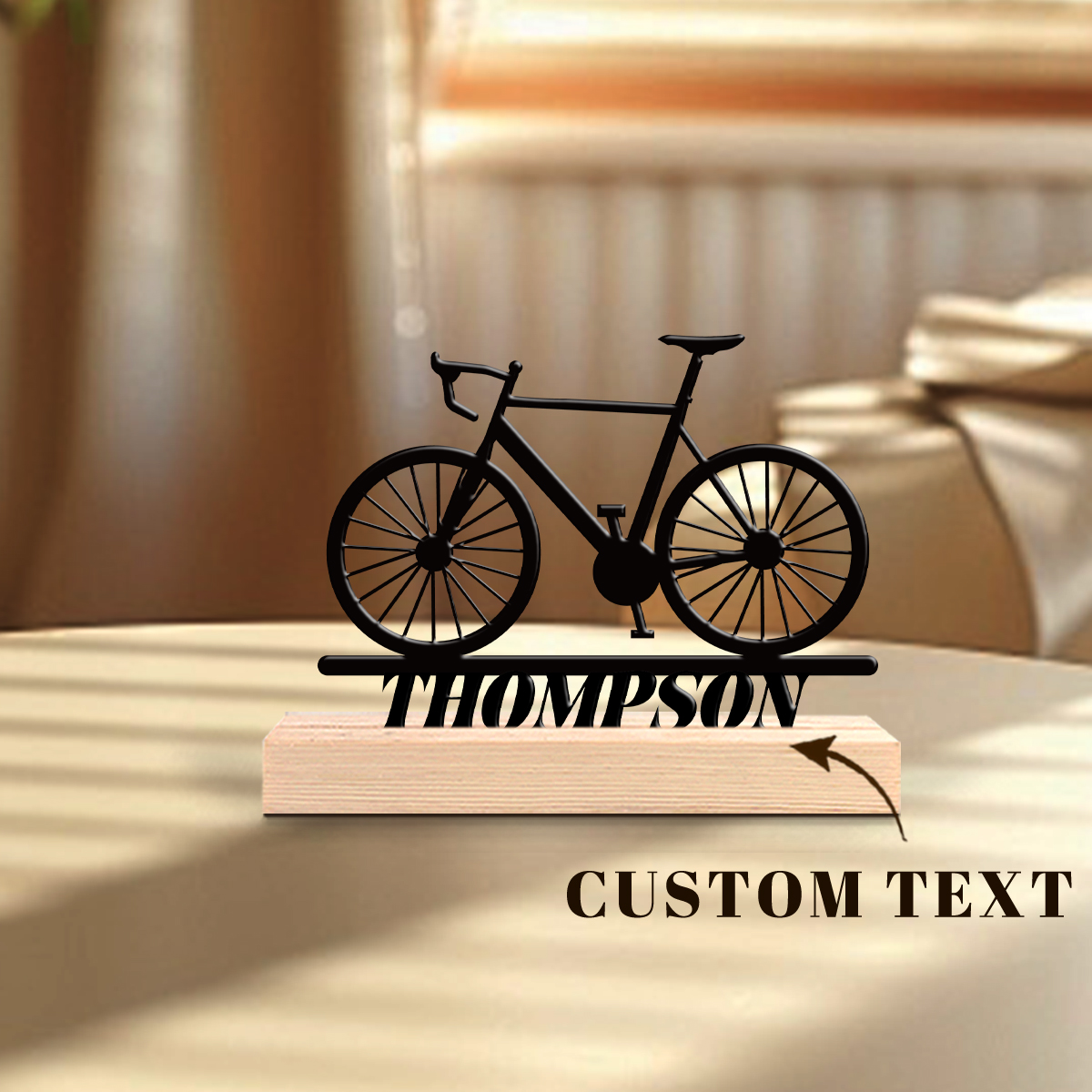 Mountain Biking Gifts - 1Pc Csutom Mountain Bike Wooden Base