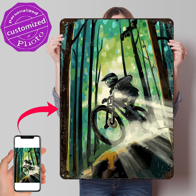 Mountain Bike Poster Retro 3D  - đánh giá và giá Mountain Biking Gifts